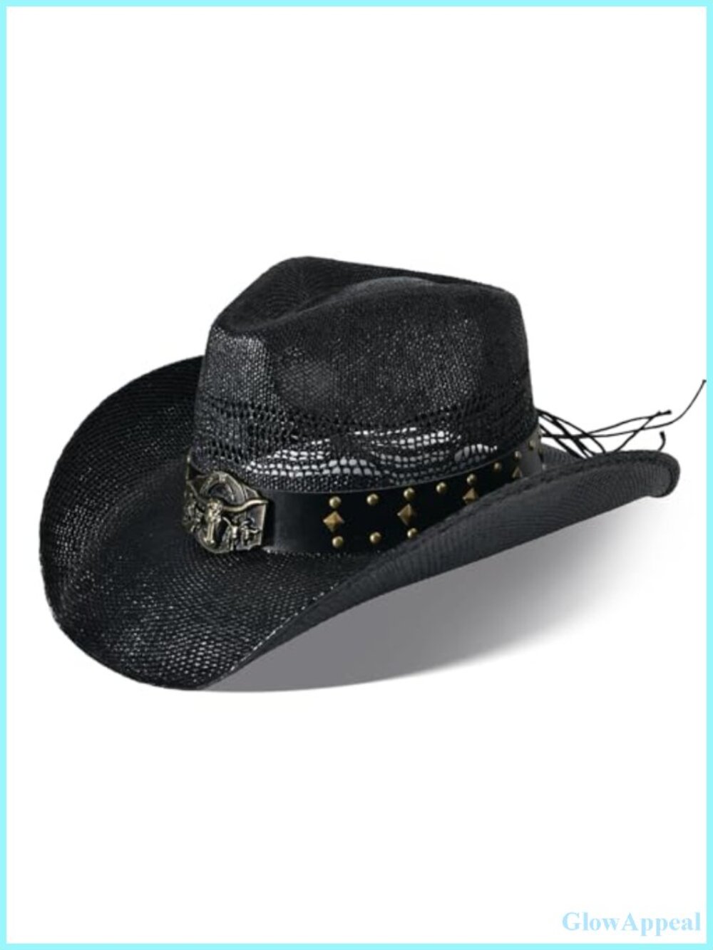 Straw Cowboy Hat Wide Brim Western Sun Hat Women Men